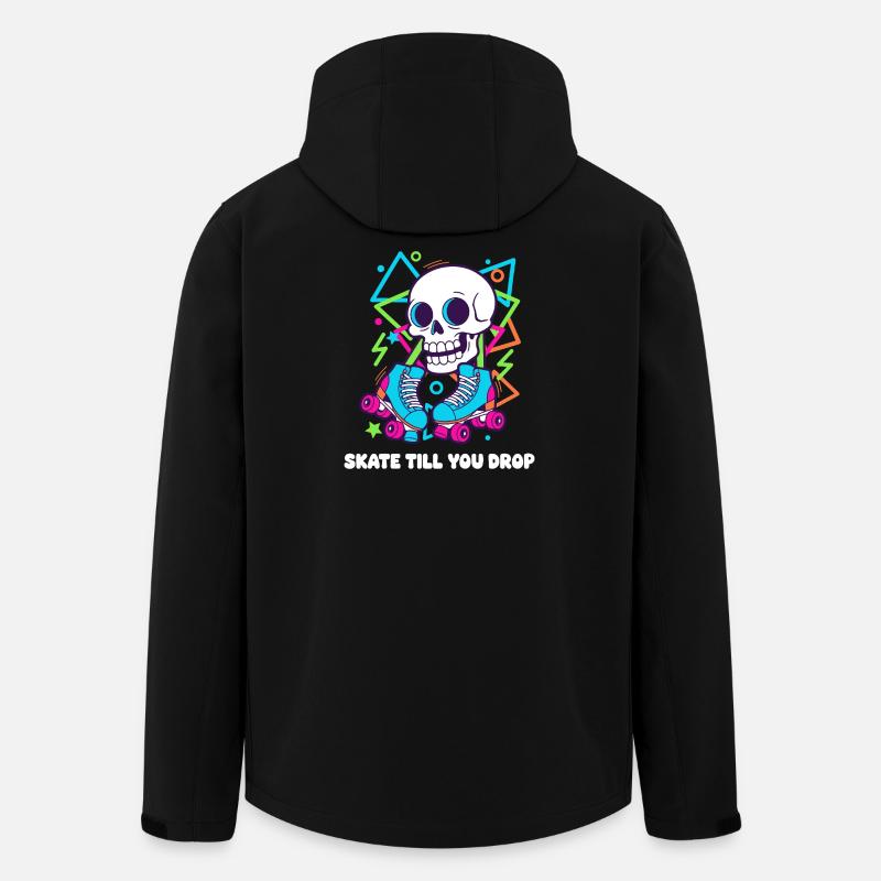 Skeleton Roller Neon Groove - Men’s Recycled Softshell Jacket by Stanley/Stella - black