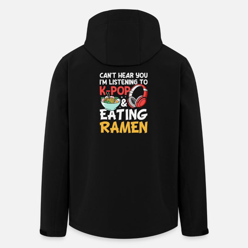 K-Pop Korea-Popmusik Ramen Nudelsuppe Japan - Recycelte Männer Softshell-Jacke von Stanley/Stella - Schwarz