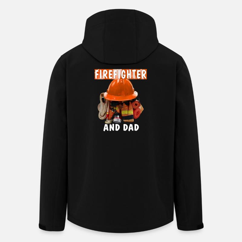 FIREFIGHTER AND DAD - Men’s Recycled Softshell Jacket by Stanley/Stella - black
