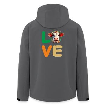 TÊTE DE VACHE D’AMOUR - Veste softshell homme en polyester recyclé Stanley/Stella - noir - Dos - AI Model Male 185 light (185cm)