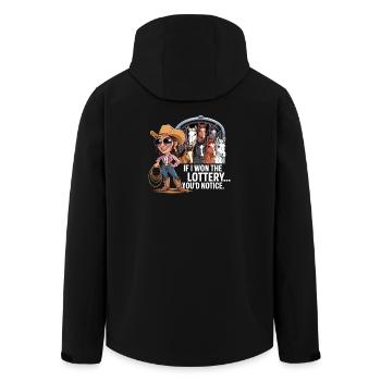 Funny If I Won The Lottery You'd Notice Yacht boat - Men’s Recycled Softshell Jacket by Stanley/Stella - black - Back - AI Model Male 185 light (185cm)