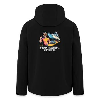 Funny If I Won The Lottery You'd Notice Yacht boat - Men’s Recycled Softshell Jacket by Stanley/Stella - black - Back - AI Model Male 185 light (185cm)