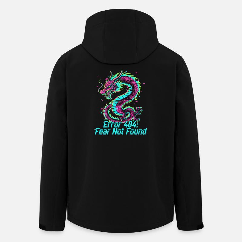 Drache Neon 404 Glitch - Recycelte Männer Softshell-Jacke von Stanley/Stella - Schwarz