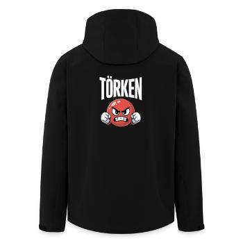 Funny Saying Törken Cartoon Funny Turkey Meme - Men’s Recycled Softshell Jacket by Stanley/Stella - black - Back - AI Model Male 185 light (185cm)