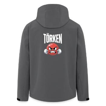 Lustiger Spruch Törken Cartoon Witzig Türkei Meme - Recycelte Männer Softshell-Jacke von Stanley/Stella - Anthrazit - Hinten - AI Model Male 185 light (185cm)