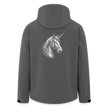 Licorne Poney Cavalier Chevaux Équitation Licornes - Veste softshell homme en polyester recyclé Stanley/Stella - charbon - Dos - AI Model Male 185 light (185cm)