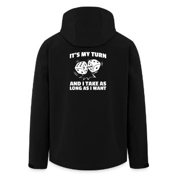 It's my turn board game - Men’s Recycled Softshell Jacket by Stanley/Stella - black - Back - AI Model Male 185 light (185cm)