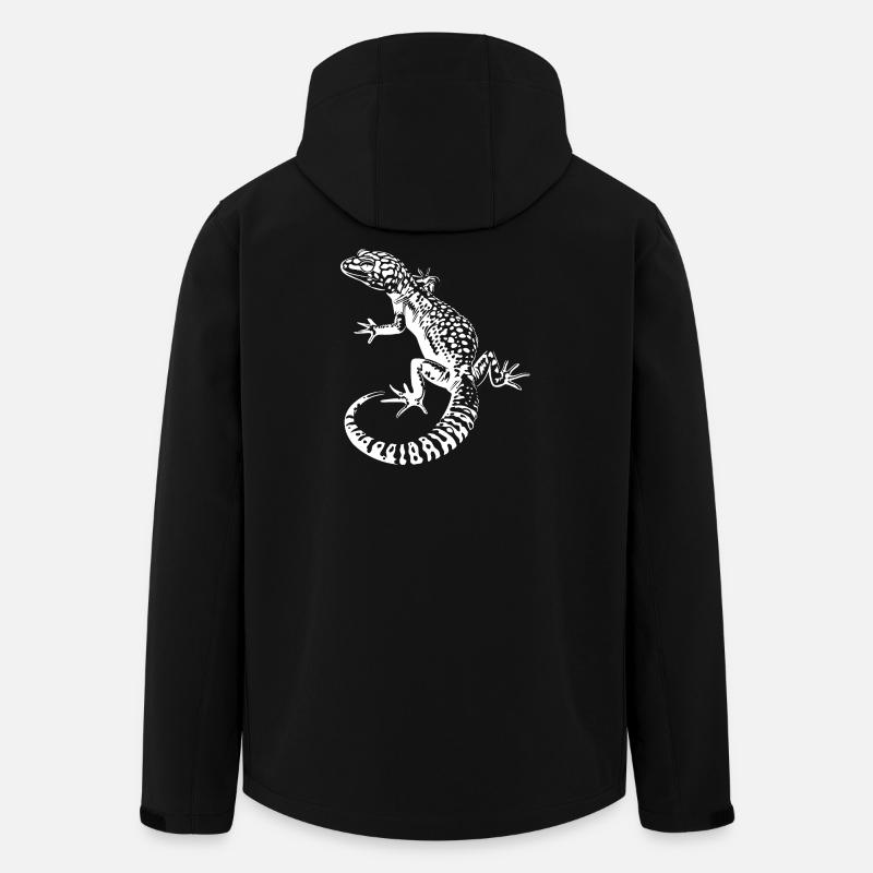 Gecko Leopard Gecko Contrast - Men’s Recycled Softshell Jacket by Stanley/Stella - black