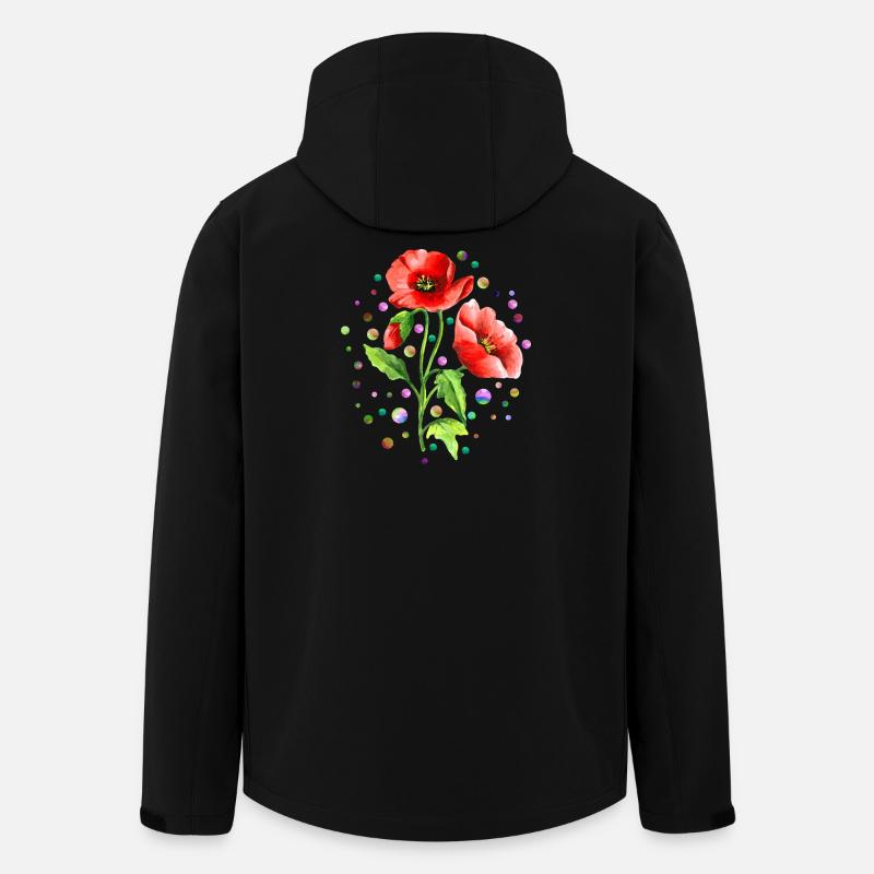 Blumen - Recycelte Männer Softshell-Jacke von Stanley/Stella - Schwarz