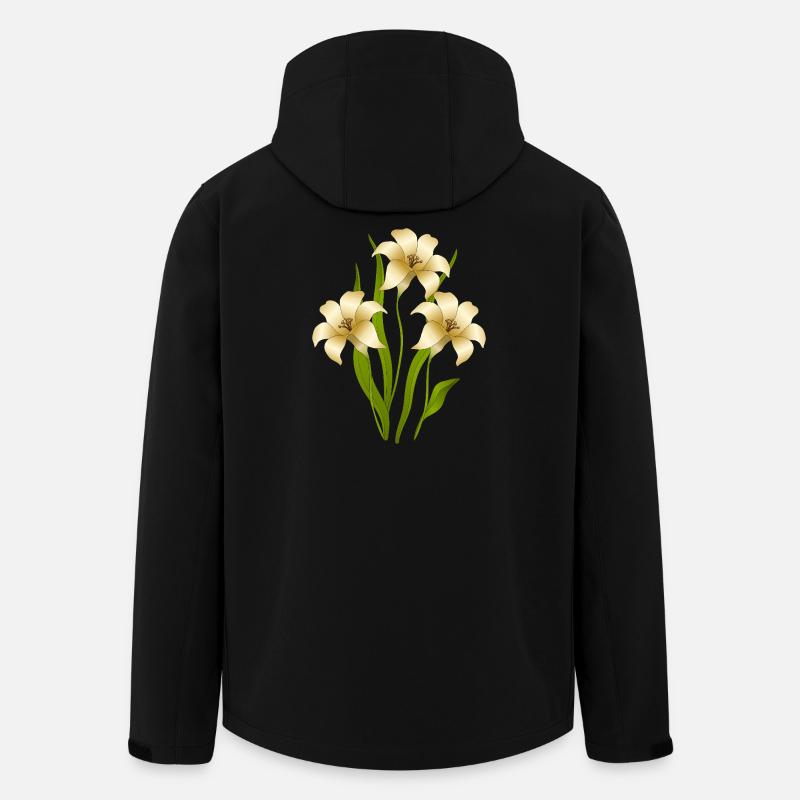 Blumen - Recycelte Männer Softshell-Jacke von Stanley/Stella - Schwarz