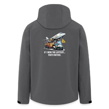 Funny If I Won The Lottery You'd Notice - Men’s Recycled Softshell Jacket by Stanley/Stella - black - Back - AI Model Male 185 light (185cm)