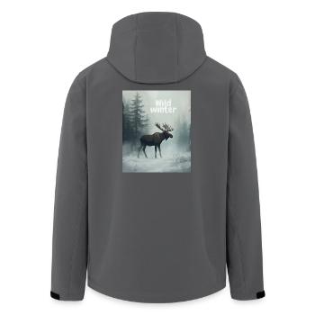 Orignal sauvage d’hiver - Veste softshell homme en polyester recyclé Stanley/Stella - charbon - Dos - AI Model Male 185 light (185cm)