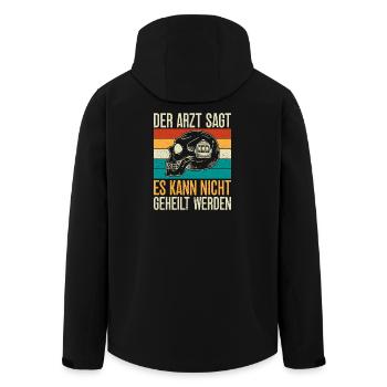 Gambling Fan It Can't Be Cured Casino - Men’s Recycled Softshell Jacket by Stanley/Stella - black - Back - AI Model Male 185 light (185cm)