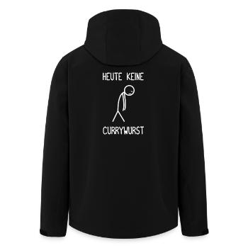 No currywurst today Ruhrpott Carpaccio Imbiss - Men’s Recycled Softshell Jacket by Stanley/Stella - black - Back - AI Model Male 185 light (185cm)