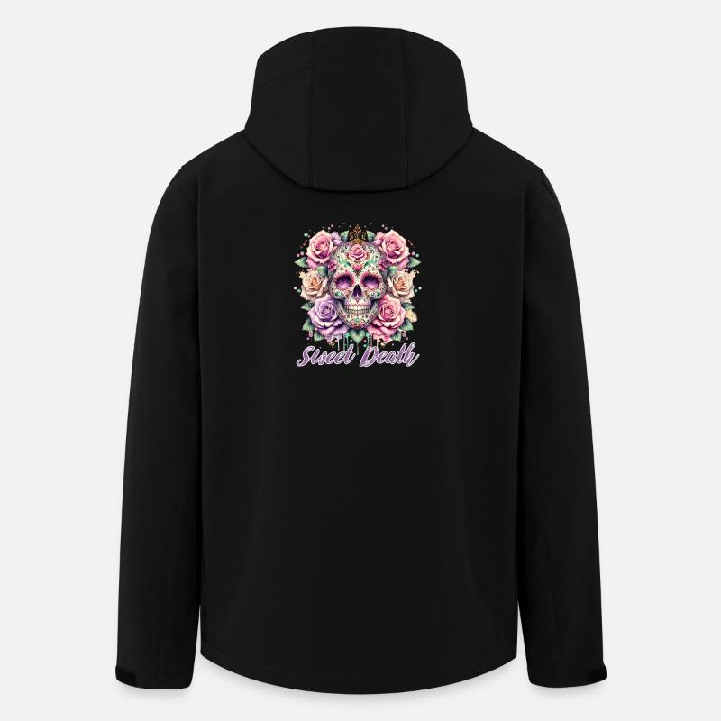 Fleurs Crâne Beauté Floraison - Veste softshell homme en polyester recyclé Stanley/Stella - noir