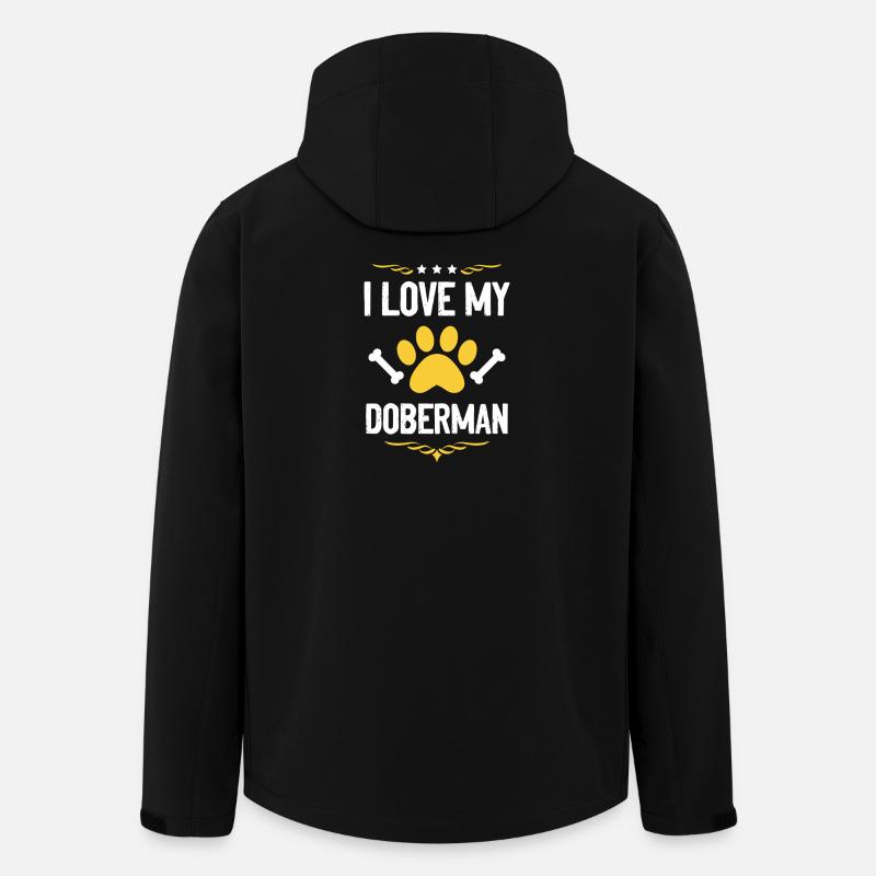 Doberman Lover Motif - Veste softshell homme en polyester recyclé Stanley/Stella - noir