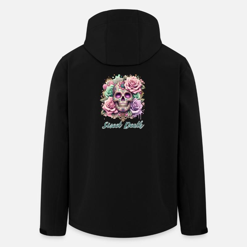 Fleurs Crâne Beauté Floraison - Veste softshell homme en polyester recyclé Stanley/Stella - noir