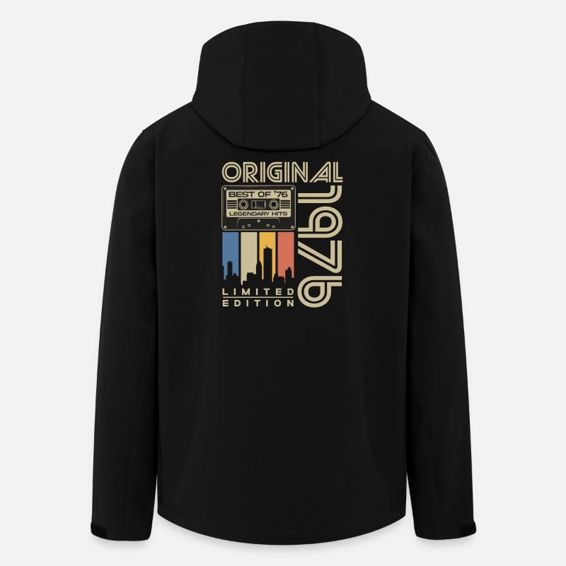 Original 1976 Vintage Rétro Cadeau d’anniversaire - Veste softshell homme en polyester recyclé Stanley/Stella - noir