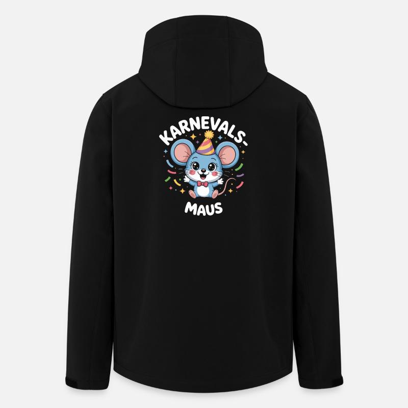 Karnevals-Maus Cute German Carnival - Men’s Recycled Softshell Jacket by Stanley/Stella - black