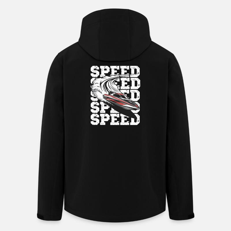 Speed Motorboat Adventure - Men’s Recycled Softshell Jacket by Stanley/Stella - black