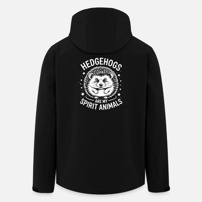 Hedgehog Saying Funny Hedgehog Gift - Men’s Recycled Softshell Jacket by Stanley/Stella - black