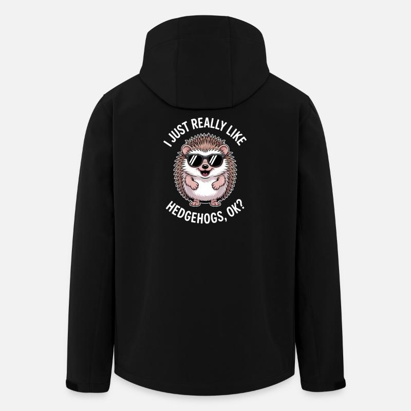 Hedgehog Saying Funny Hedgehog Gift - Men’s Recycled Softshell Jacket by Stanley/Stella - black