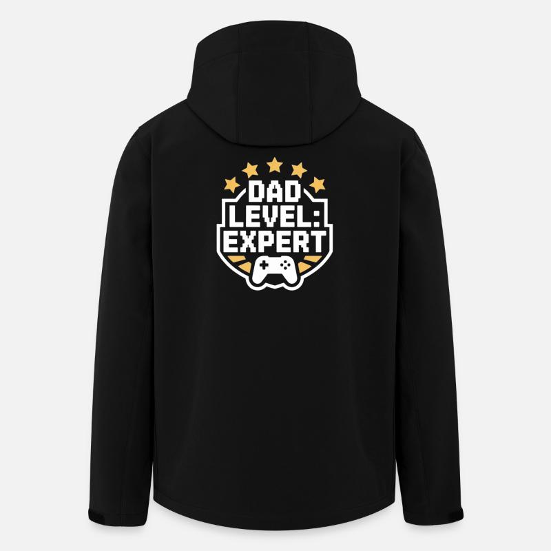 Papa Level Experte Gaming Shirt - Recycelte Männer Softshell-Jacke von Stanley/Stella - Schwarz