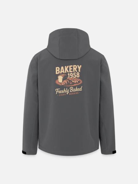 Vintage Bakery Advertising - Men’s Recycled Softshell Jacket by Stanley/Stella - black
