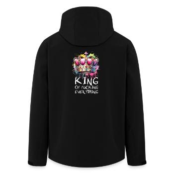 King of everything with attitude and style - Men’s Recycled Softshell Jacket by Stanley/Stella - black - Back - AI Model Male 185 light (185cm)