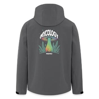 Mycology Nerd Fungi Science Mushroom Scientist - Recycelte Männer Softshell-Jacke von Stanley/Stella - Schwarz - Hinten - AI Model Male 185 light (185cm)