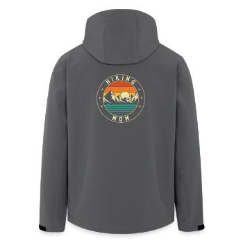 Wandern Mama Outdoor Trekker Bergweg - Recycelte Männer Softshell-Jacke von Stanley/Stella - Anthrazit - Hinten - AI Model Male 185 light (185cm)