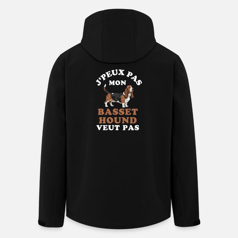 Basset Hound Jpeux Pas - Veste softshell homme en polyester recyclé Stanley/Stella - noir