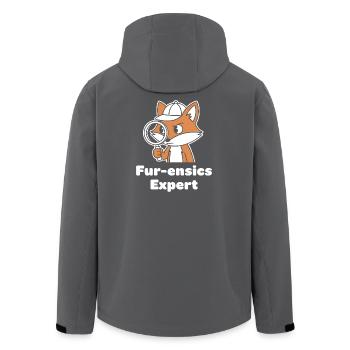 Fur-ensics Detective Fox - Men’s Recycled Softshell Jacket by Stanley/Stella - anthracite - Back - AI Model Male 185 light (185cm)