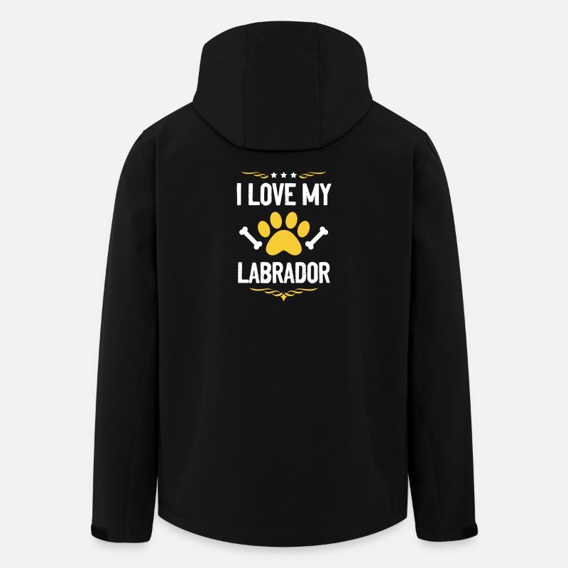 I love Labrador paw - Men’s Recycled Softshell Jacket by Stanley/Stella - black