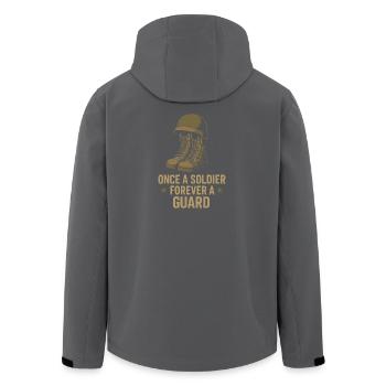 Vétéran de l’armée Vétéran de la Garde nationale en - Veste softshell homme en polyester recyclé Stanley/Stella - noir - Dos - AI Model Male 185 light (185cm)