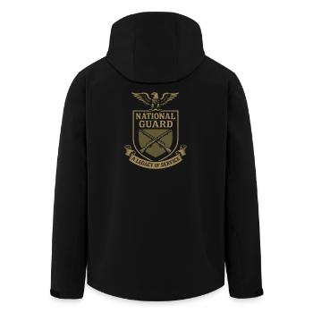 Vétéran de l’armée Vétéran de la Garde nationale en - Veste softshell homme en polyester recyclé Stanley/Stella - noir - Dos - AI Model Male 185 light (185cm)