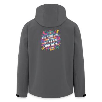 Né dans la meilleure décennie - Veste softshell homme en polyester recyclé Stanley/Stella - noir - Dos - AI Model Male 185 light (185cm)