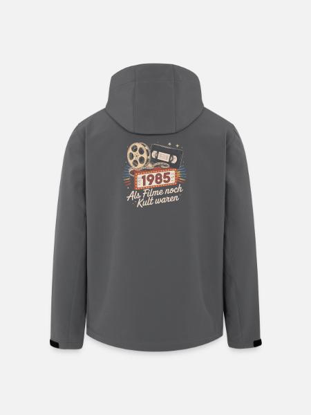 1985 Movie Cult Nostalgia Shirt - Men’s Recycled Softshell Jacket by Stanley/Stella - black