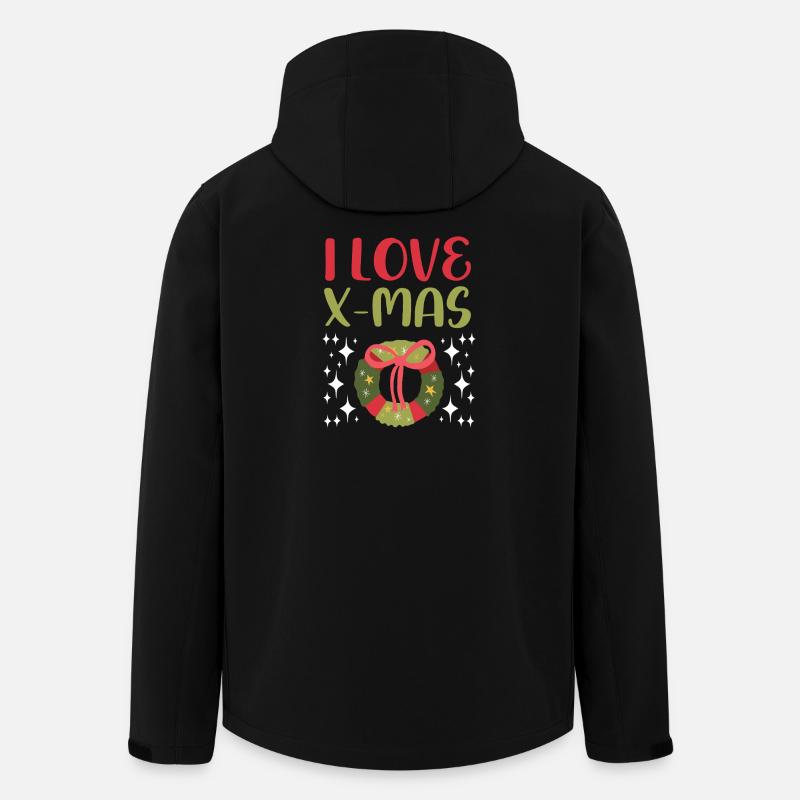 Ich Liebe Xmas Weihnachten - Recycelte Männer Softshell-Jacke von Stanley/Stella - Schwarz