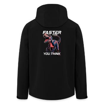 Plus rapide que vous ne le pensez Dinosaur Velociraptor - Veste softshell homme en polyester recyclé Stanley/Stella - noir - Dos - AI Model Male 185 light (185cm)