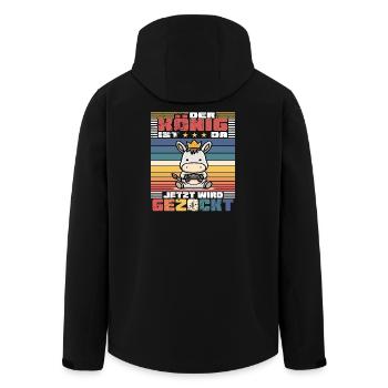 Il me tend la manette que le roi veut jouer - Veste softshell homme en polyester recyclé Stanley/Stella - noir - Dos - AI Model Male 185 light (185cm)