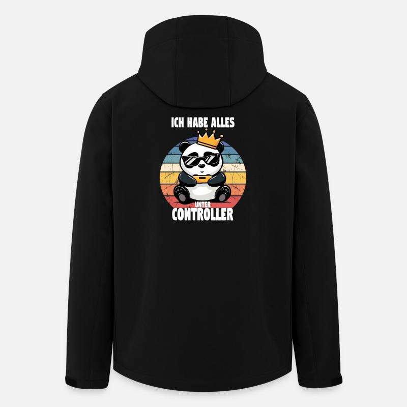 Panda de jeu - Veste softshell homme en polyester recyclé Stanley/Stella - noir