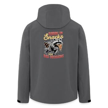 Funny Raccoon - Recycelte Männer Softshell-Jacke von Stanley/Stella - Schwarz - Hinten - AI Model Male 185 light (185cm)