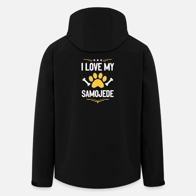 J’adore Samoyède - Veste softshell homme en polyester recyclé Stanley/Stella - noir