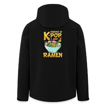 K-Pop Korea-Popmusik Ramen Nudelsuppe Japan - Recycelte Männer Softshell-Jacke von Stanley/Stella - Schwarz - Hinten - AI Model Male 185 light (185cm)