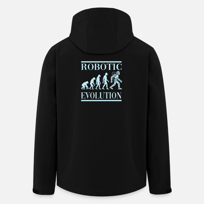 Robot Évolution Progrès Avenir Humain - Veste softshell homme en polyester recyclé Stanley/Stella - noir