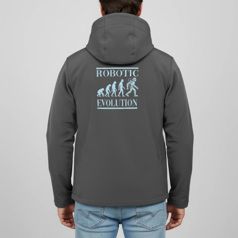 Robot Evolution Progress Human Future Men’s Recycled Softshell Jacket Discoverer by Stanley/Stella