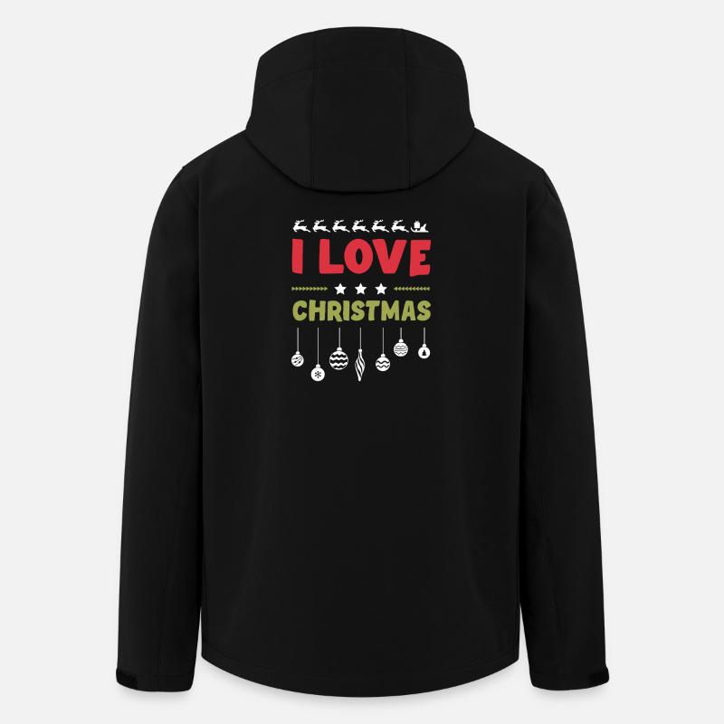 Ich Liebe Weihnachten - Recycelte Männer Softshell-Jacke von Stanley/Stella - Schwarz