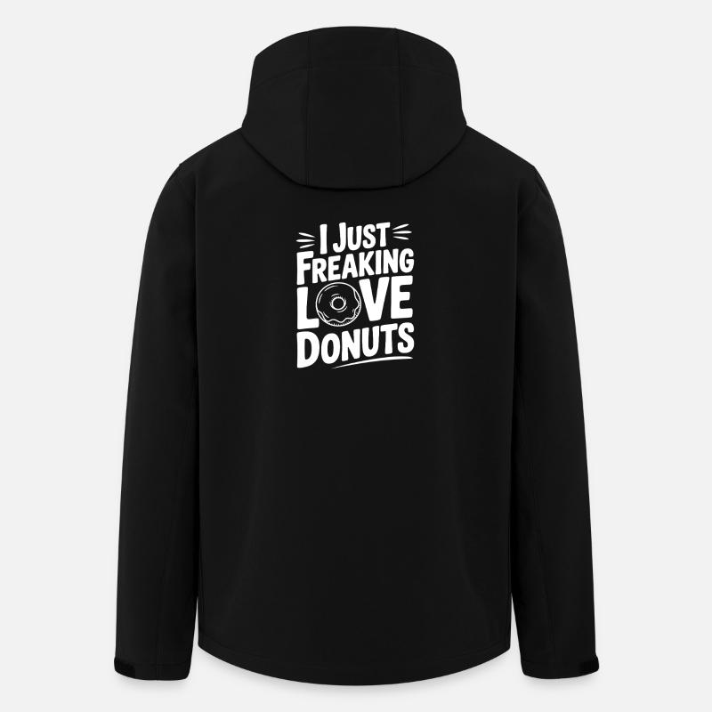 I Just Freaking Love Donuts - Men’s Recycled Softshell Jacket by Stanley/Stella - black