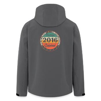 10 Jahre alt 2016 Vintage Retro Geburtstagsgeschenk - Recycelte Männer Softshell-Jacke von Stanley/Stella - Schwarz - Hinten - AI Model Male 185 light (185cm)